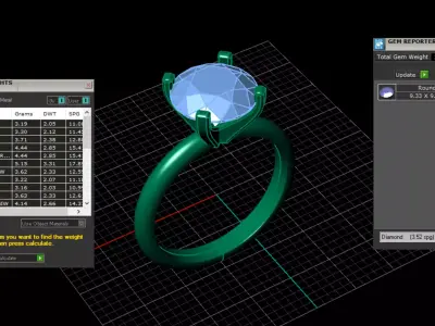 Engagement ring Corina 3ct  3D print model