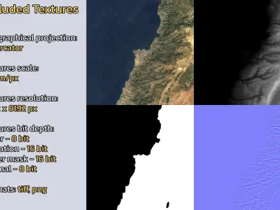 Beirut Lebanon City Landscape 3D Model 3D model