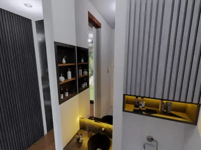 Luxury Modern Bedroom Interior Photorealistic 3D Render 3D model