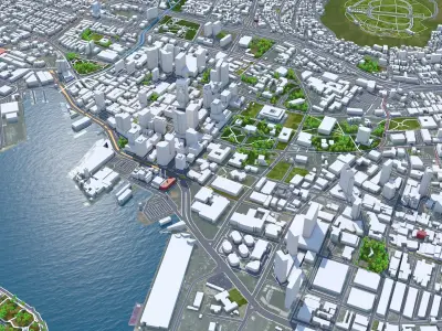 Oahu Island Hawaii USA Low-poly 3D model