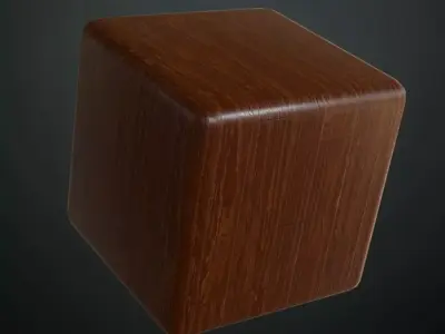 Polished Mahogany Wood Planks PBR Seamless Texture