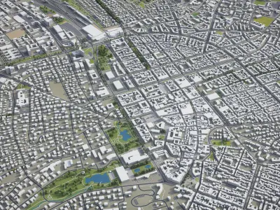 Wiesbaden  Low-poly 3D model