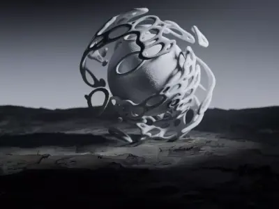 Stylized Alien Landscape Animation 3D model