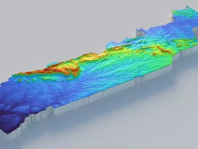 Togo Terrain Country 3D model