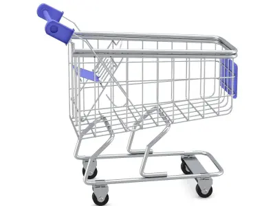 Supermarket Trolley 3D model