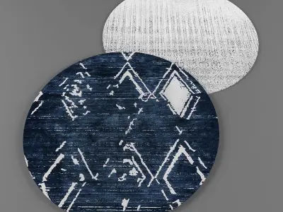 Round rugs06 3D model