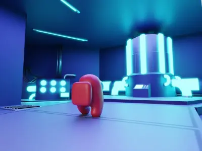 Among Us - The Skeld map 3D model