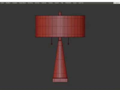 Adesso Tapered Glass Laura Table Lamp Low-poly 3D model