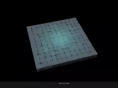 Low Poly Stylized Dungeon Ground  Stone Platform Low-poly 3D model