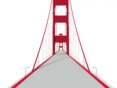 Golden Gate Bridge 3D model