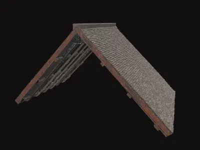 Medieval Roof V03 Low-poly 3D model