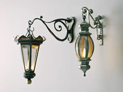 Fantasy Antique Lanterns - Lighting set 3D model