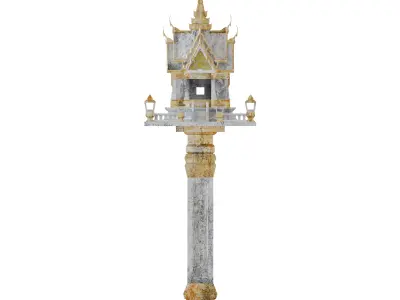 Thai style royal shrine 3D model