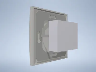 Electrical switch EKONOMIK WHITE Low-poly 3D model
