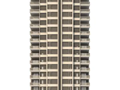 Residential Building 3D model 13