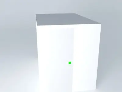 Low box with light Free 3D model