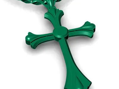 Lightweight Cross pendant 3D print model