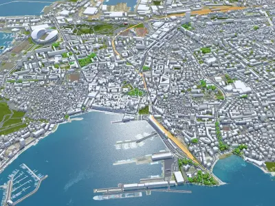 Split Croatia Low-poly 3D model