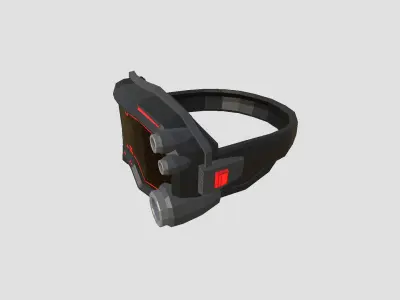 SciFi Glasses Low Poly A04 - Character Design Low-poly 3D model