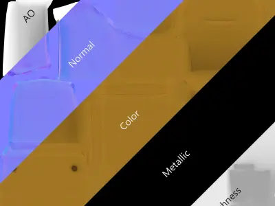 Nordic lounge armchair and lamp Low-poly 3D model