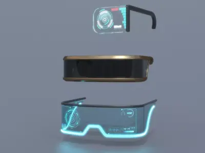 SciFi Glasses Bundle 3D Model Pack