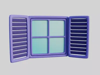 Cartoon Window 17a 3D model