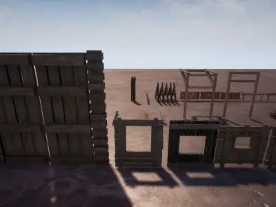 Structure Package 01 Low-poly 3D model