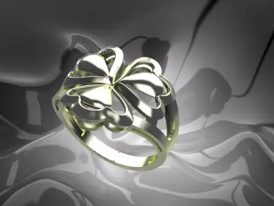 Plain Light Women Ring 3D print model