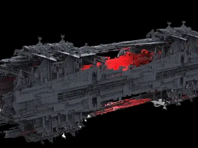 Mega Sci-Fi city Space station Rig  3D model