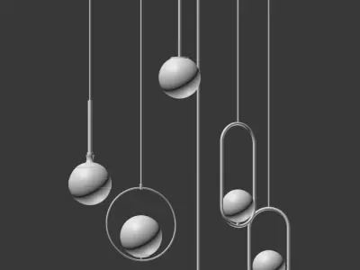 Pendant Light Collection 3D model