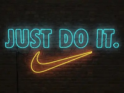 logo sign Nike Just do it 3d Low-poly 3D model