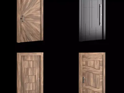 Interior-exterior Wooden Door 3D model order