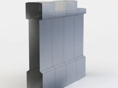 Masonry wall Low-poly 3D model
