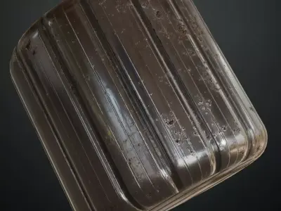 Horizontal Ribbed Galvanized Steel PBR Seamless Texture