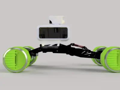 Sci-fi rover Low-poly 3D model
