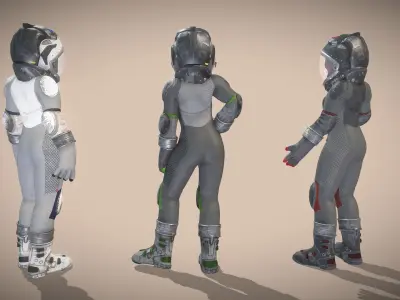 Space Girl 3D model