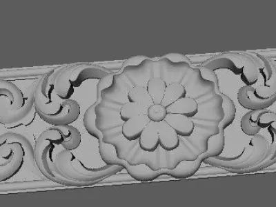 Central decor ornament for furniture 3D model 1113