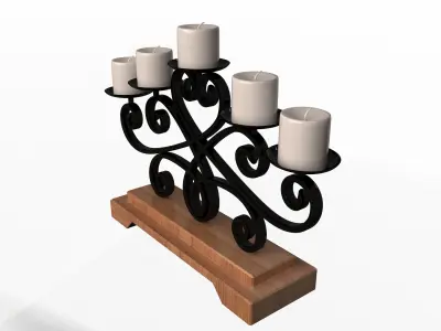 Candlestick Holder Low-poly 3D model