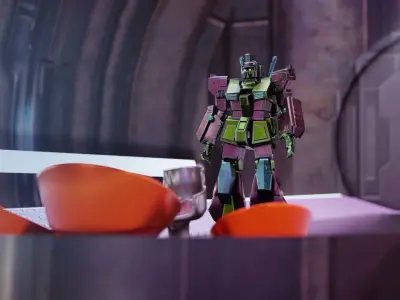 Gundam Alex robot 3d model  3D model