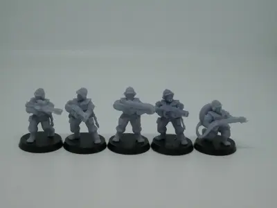 Hive-City Guard Infantry Squad 3D print model