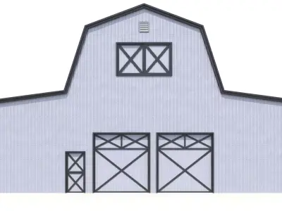 2 Farm Buildings PBR 3D Model Pack