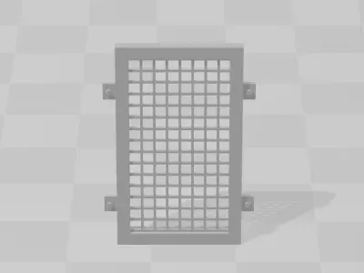 WINDOW SECURITY GRILLES 7MM SCALE O GAUGE MODEL RAILWAY 3D print model