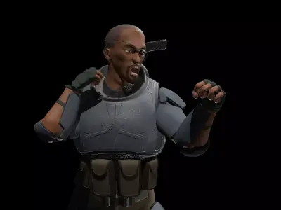 Futuristic Soldier 3D model