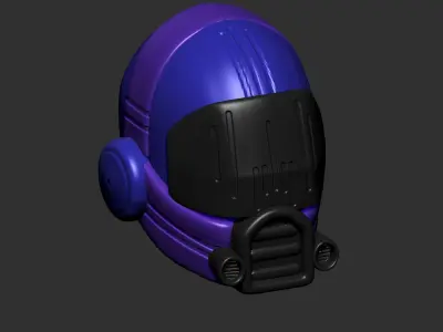helmet high poly sculpt 3d printable ver 7 3D model 3D model 56