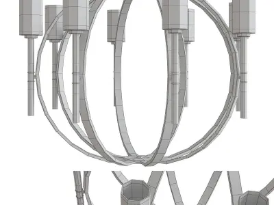 Hinkley Lighting Margeaux Chandelier low poly 3d model Low-poly 3D model