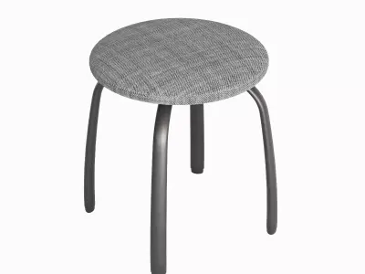 Steel Stool F 04 3D model