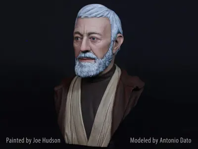  Alec Guinness Obi-Wan Kenobi Bust Printable 3D model 3D print model