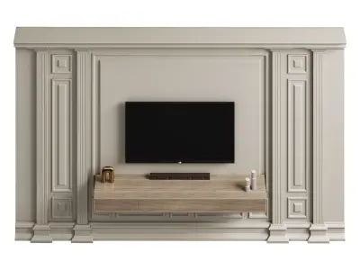 Modern TV Wall 12 3D model