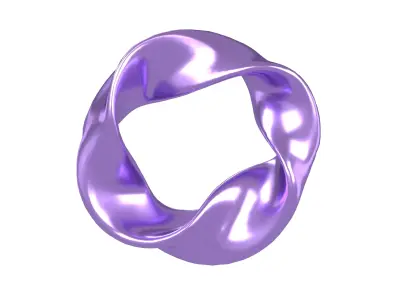 Abstract Ring Shape V1 004 Low-poly 3D model