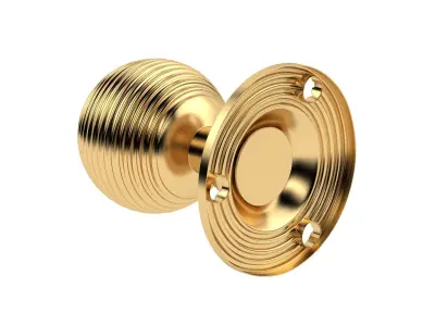 Queen Anne Mortice Door Knob 3D model